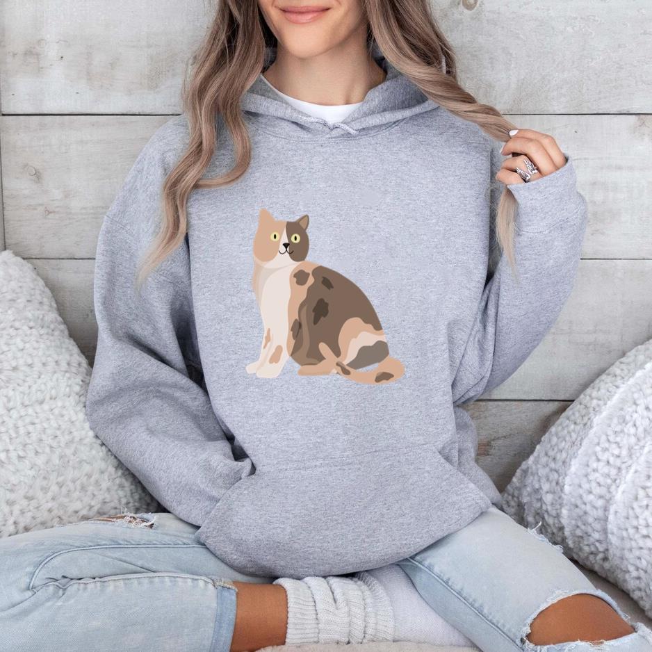 Cat Animal Illustration Hoodie