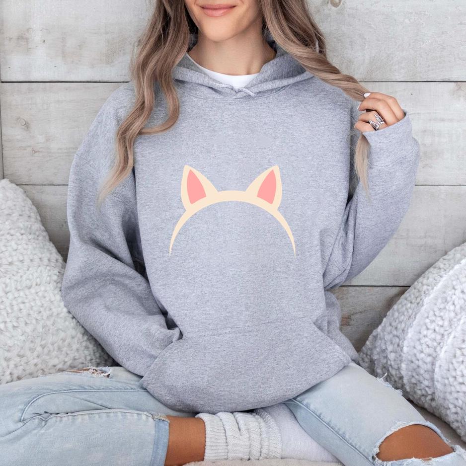 Cat Headband With Pink Ears Hoodie