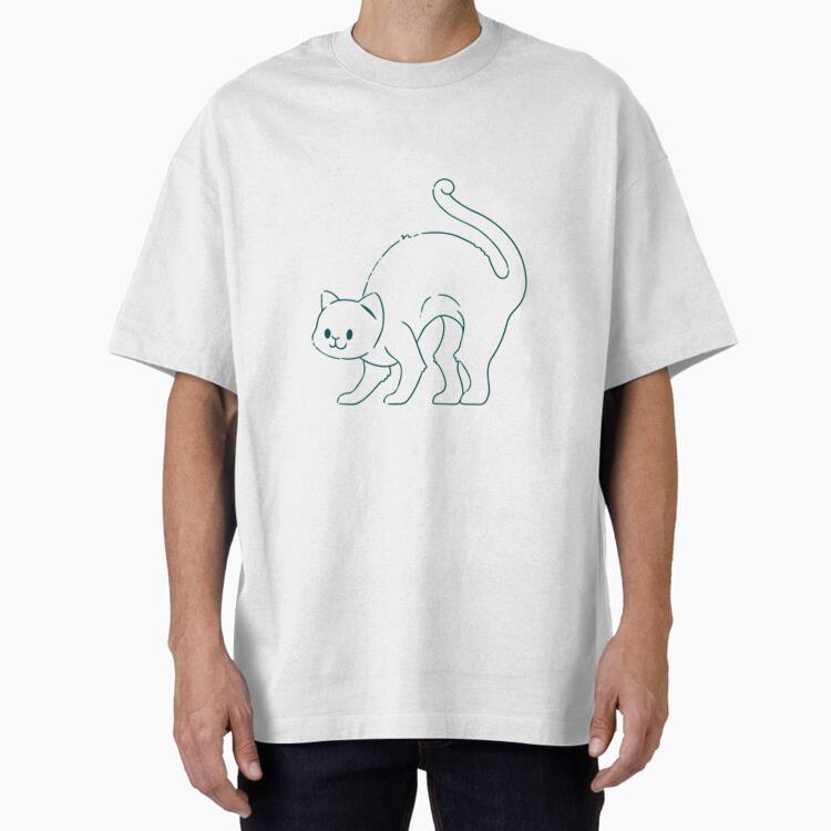 Cat Is Standing Oversized T-Shirt
