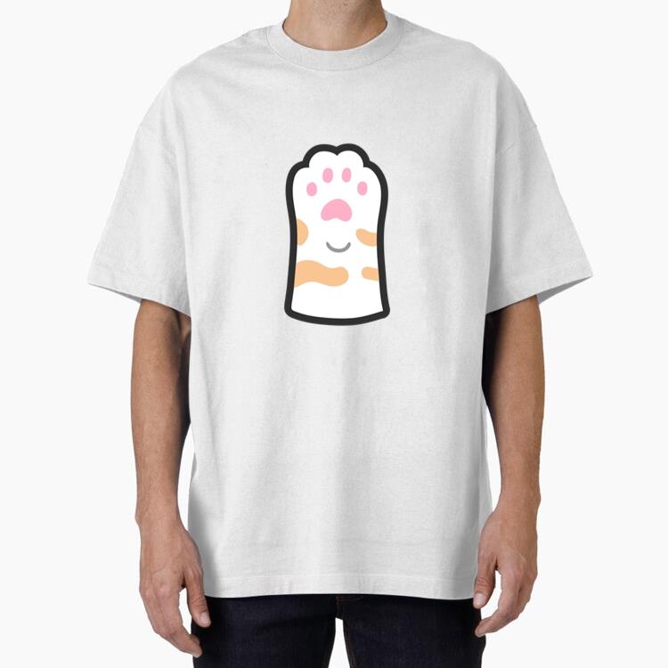 Cute Cat Paw Oversized T-Shirt