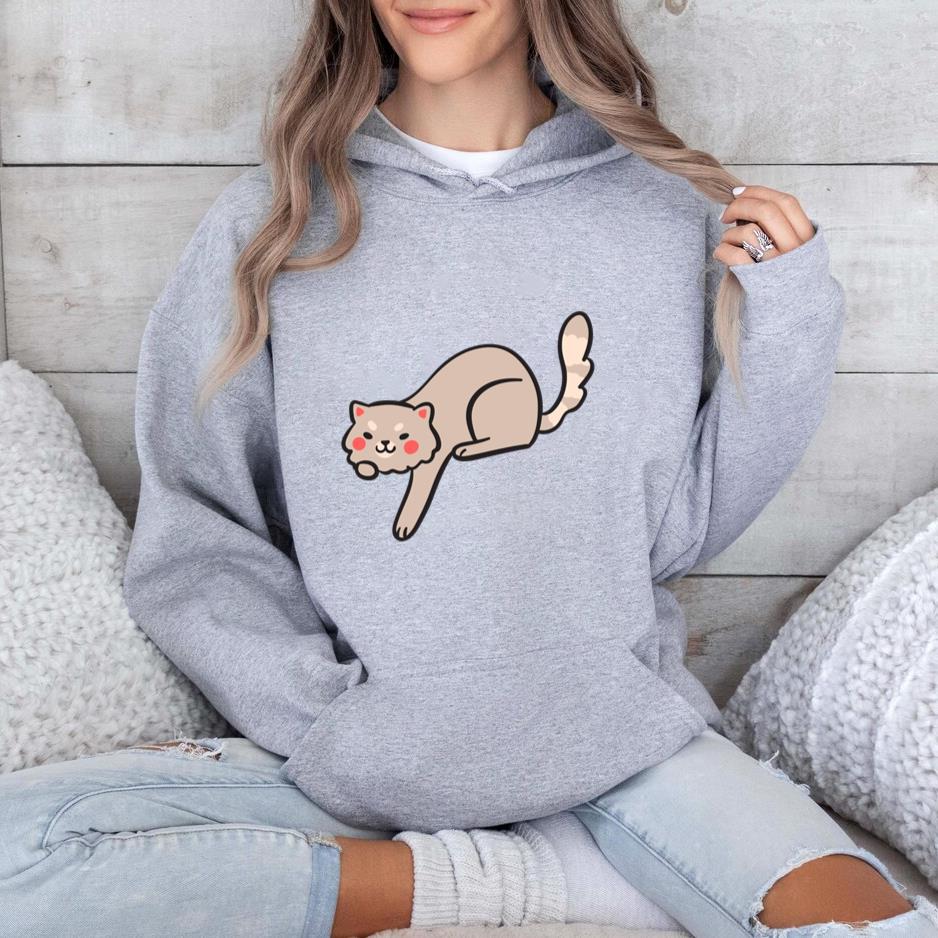Cute Cat Stroke Playing Kitty Hoodie