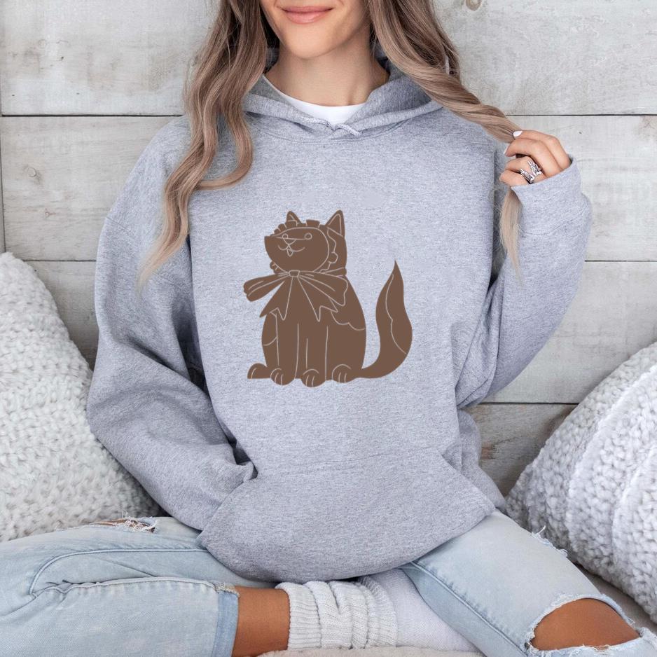 Cute Cat With A Ribbon Hoodie
