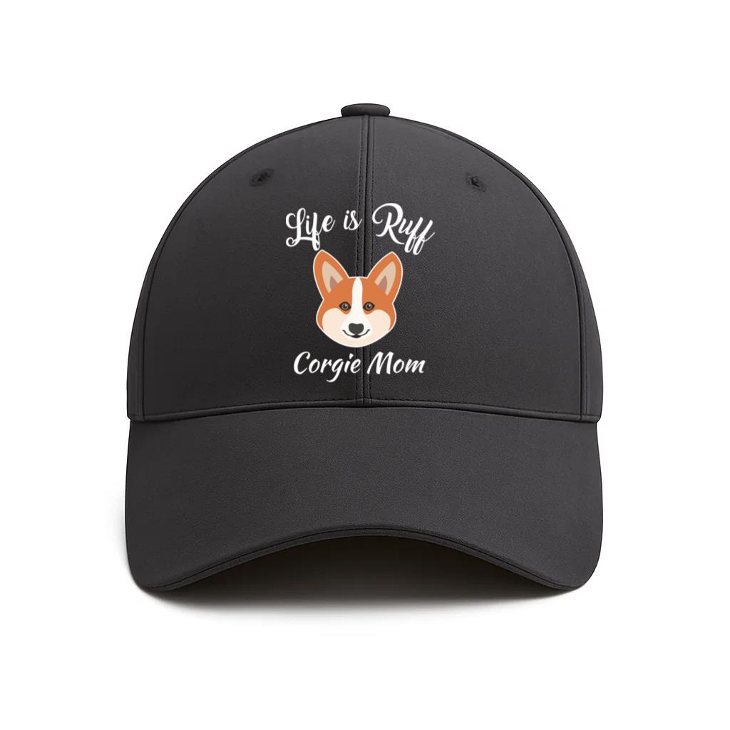 Life Is Ruff Corgie Dog Mom Cap