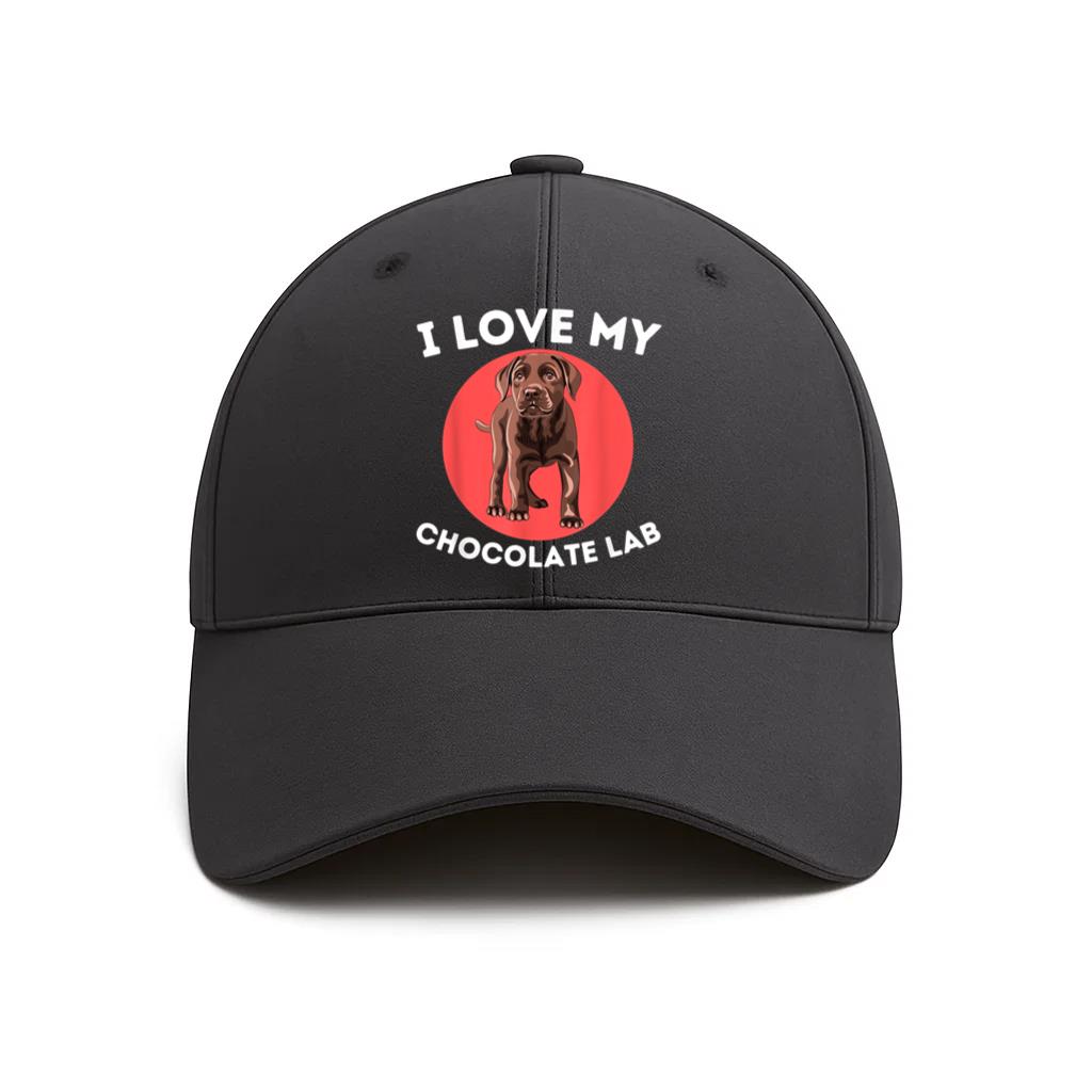Love My Chocolate Lab Dog Cap