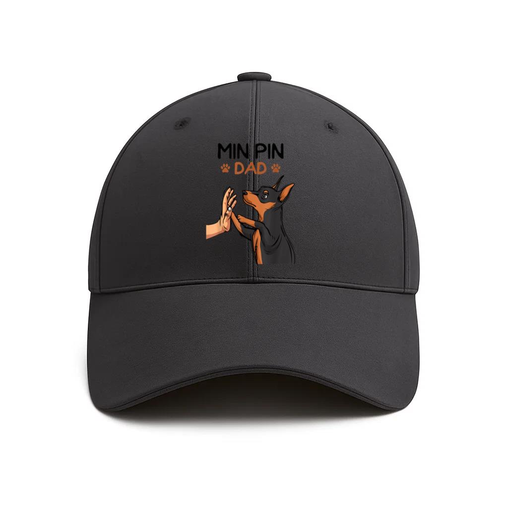 Min Pin Dad Dog Father Cap