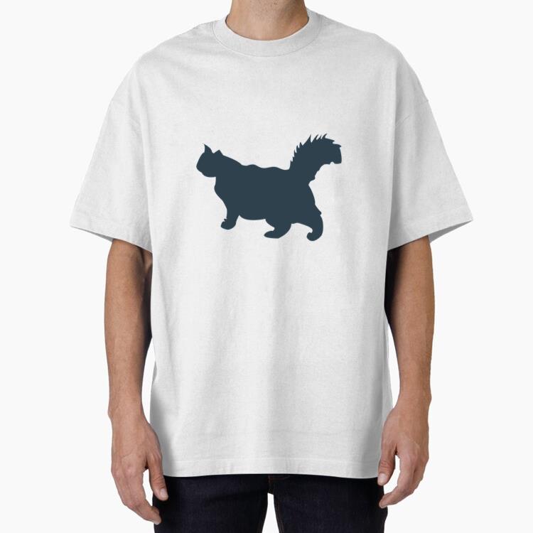 Persian Cat Silhouette Oversized T-Shirt