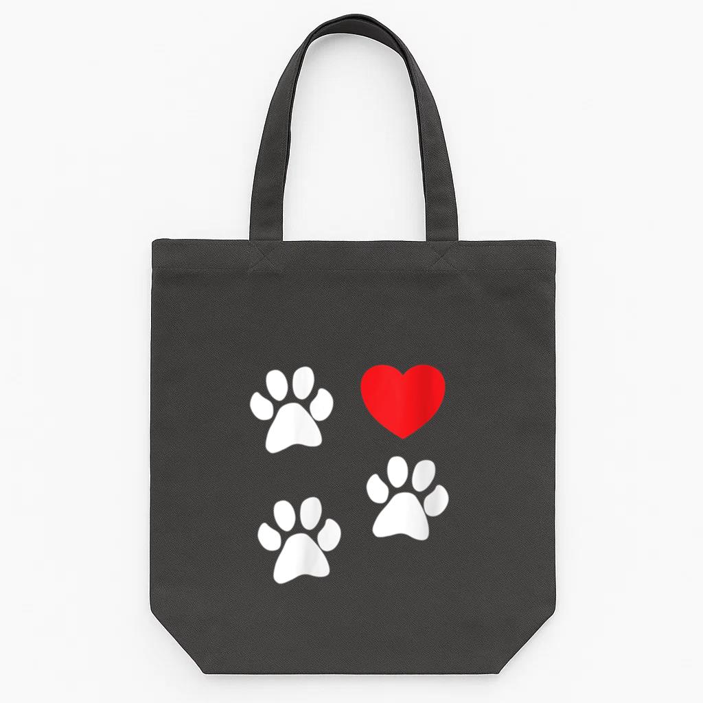 Tripod Print 3Legged Dog Tote Canvas Bag