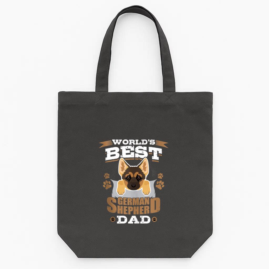 Worlds Best German Shepherd Dad Dog Tote Canvas Bag