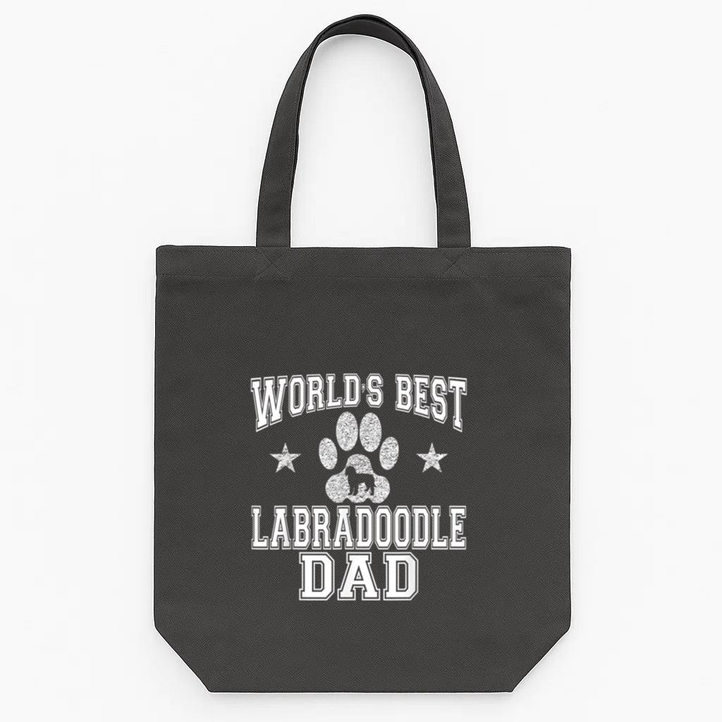 Worlds Best Labradoodle Dad Dog Tote Canvas Bag