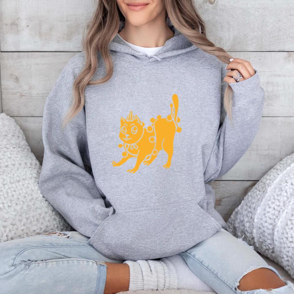 Yellow Cat With A Crown On Its Head Hoodie